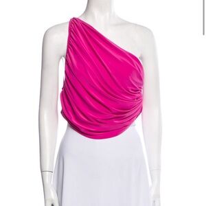 Norma Kamali Hot Pink Off the Shoulder Top